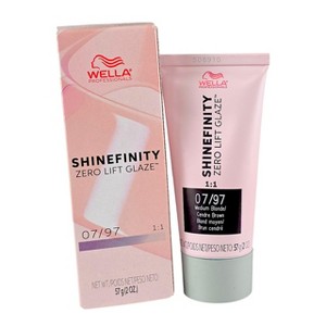 Wella Shinefinity Zero Lift Glaze (2 oz) - 07/97 - Medium Blonde/Cedre Brown - Shinefinity: The Mocha Glaze for Irresistible Shine - 1 of 4