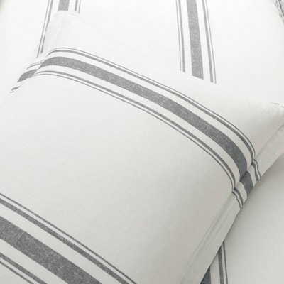 California King Dark Gray Cotton Reversible Comforter Set