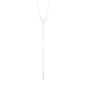 Adornia 14k Gold Plated Crystal Y Lariat Necklace - 1 of 1