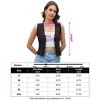 Vest Tops for Women Striped Sweater Vest 2025 Spring V Neck Front Button Striped Lightweight Sweater Woven Vest - 4 of 4