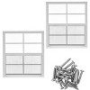 1 Pack Aluminum Shed Windows, Flush Mount Sliding Window with Tempered Glass and Screen for Ventilation in Shed, Chicken Coop, Playhouse - 2 of 4