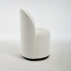 APRILSOUL Mid Century Modern Round Velvet Dining Chair, 360 Degree Swivel Comfy Armless Accent Makeup Vanity Side Chair - 4 of 4
