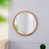 20" Wood Frame Mirror Round Wall Mirror Home Decorative Entryway Mirror Wall Mounted Mirrors For Living Room-The Pop Home - 2 of 4