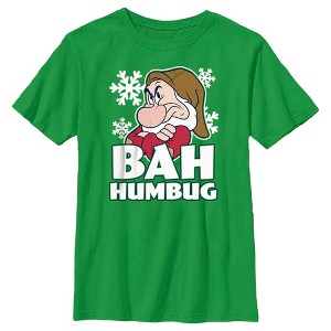 Boy's Disney Snow White and the Seven Dwarfs Grumpy Bah Humbug T-Shirt - 1 of 4
