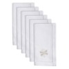 Saro Lifestyle Snowy Delight Embroidered Napkin (Set of 6), White, 20"x20" - 3 of 3