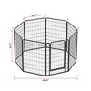 SEVOBAL Pet Crates and Houses 8 Panel Heavy Duty Metal Playpen with Door for Outdoor Yard Lawn Garden, Black, 52.36"*52.36"*39.37" - 3 of 4
