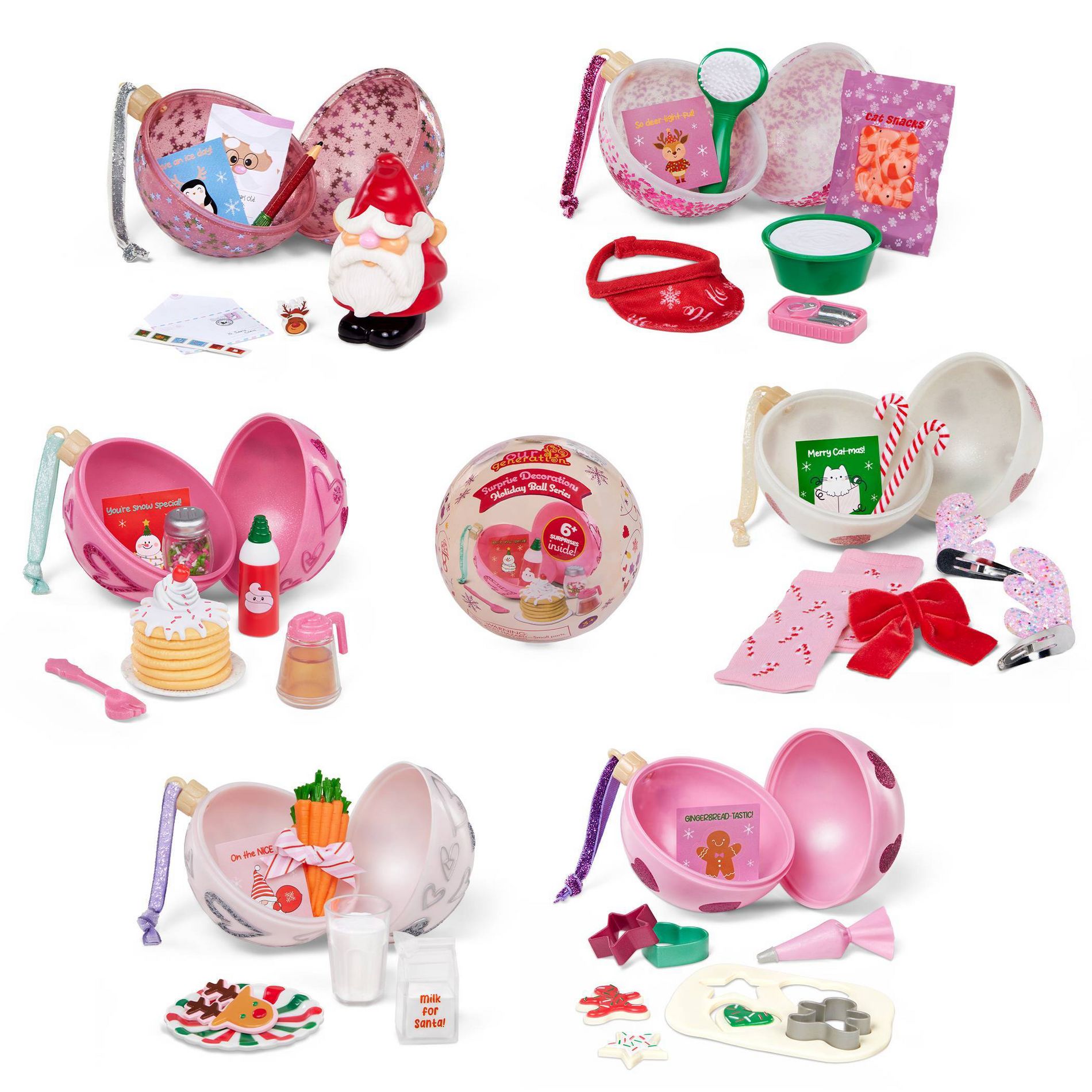 Our Generation Surprise Decorations Holiday Ball Series Limited-Edition Collectible Ornaments & Mystery Capsule Accessories for 18" Dolls