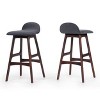 TOAOTBNBO Tall Bar Stool with Low Back, Mid-Century Barstools with Splayed Legs, Upholstered Bar Chairs for Kitchen Island - 2 of 4