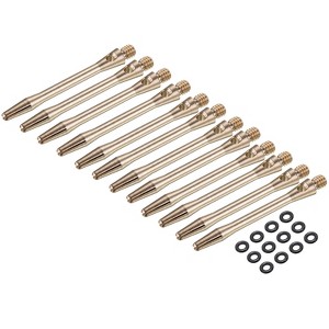 Unique Bargains 2BA Thread Aluminum Dart Shafts with Rubber Rings for Steel Tip 12 Pcs - 1 of 4