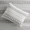 King/California King Kylar Striped Clipped Jacquard Duvet Cover Set Black - Urban Habitat: Modern Bedding Set with Pillow Shams - 4 of 4