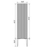 NicBex Freestanding/Wall Bathroom Storage Cabinet,Space-Saving Storage Cabinet with 3/4 Shelves,Bathroom Cabinet for Bathroom,Bedroom - 3 of 4