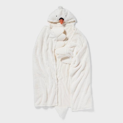 40x50 Swan Kids' Hooded Blanket - Pillowfort™