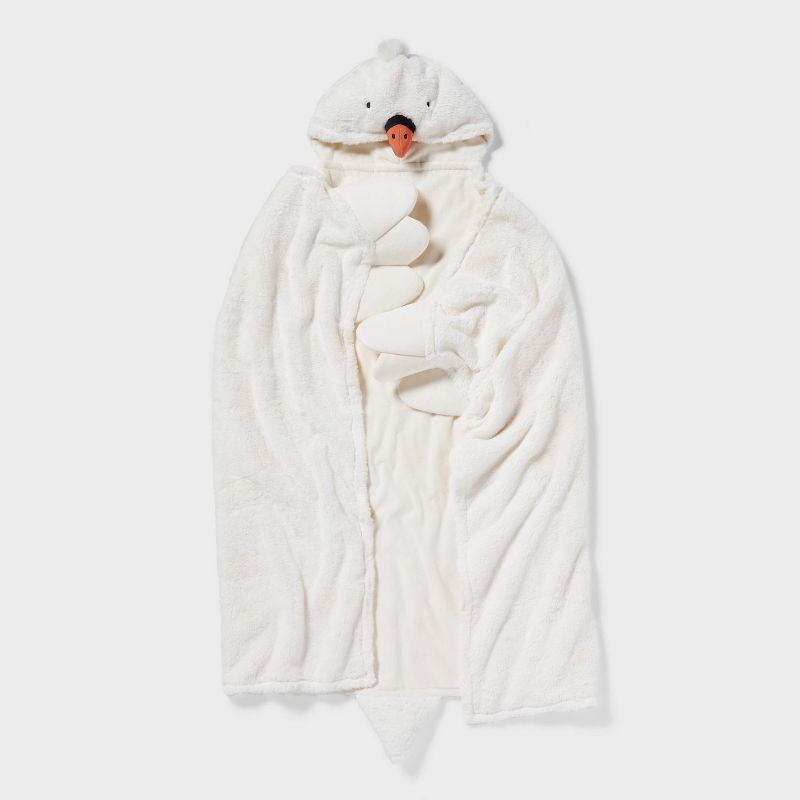 40&#34;x50&#34; Swan Kids&#39; Hooded Blanket - Pillowfort&#8482;, 1 of 5