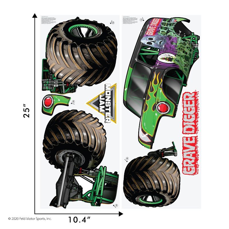 Grave Digger Kids&#39; Wall Decal - Decalcomania, 2 of 8