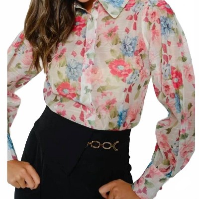 Women's Bloom Floral Print Blouse - INA