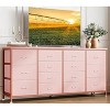 63" 14-Drawer Fabric Dresser with Power Outlet - for Bedroom & Living Room, Modern Storage Cabinet with USB Charging Station - 2 of 4