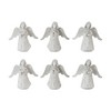 HomeRoots Set of Six 6" White Washed Polyresin Angel Figurine Tabletop Sculpture - 4 of 4