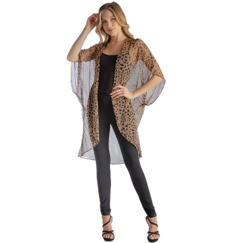 JM Collection Plus Size Animal-Print Cardigan, Created For, 46% OFF