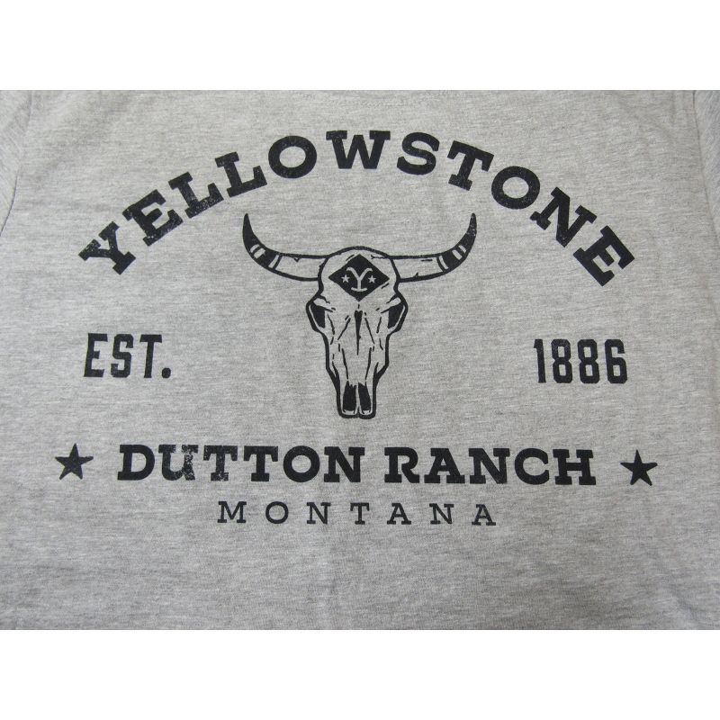 Yellowstone Dutton Ranch Collegiate Style with Brand Mens Athletic Heather Graphic Tee, 2 of 4