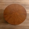 Sapphtopaz Barrel Type Coffee Table Natural Style Center Coffee Bar with Storage Space for Living Room, Bedroom - 4 of 4