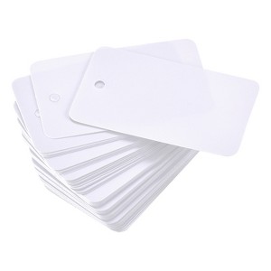 Unique Bargains Blank Waterproof Eyelet Hole Plastic Shipping Tags 50 Pcs - 1 of 4