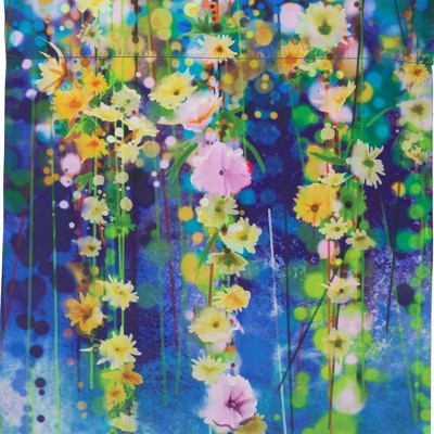 Vibrant Multicolor Floral Welcome Outdoor Garden Flag 18" x 12.5"