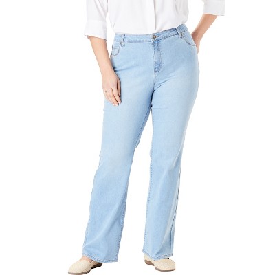 Woman Within Plus Size Tall Comfort Curve Bootcut Denim Jean