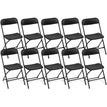 SUGIFT Folding Chairs 10 Pack Plastic Folding Chair for Outdoor Indoor Use 350lb Weight Capacity