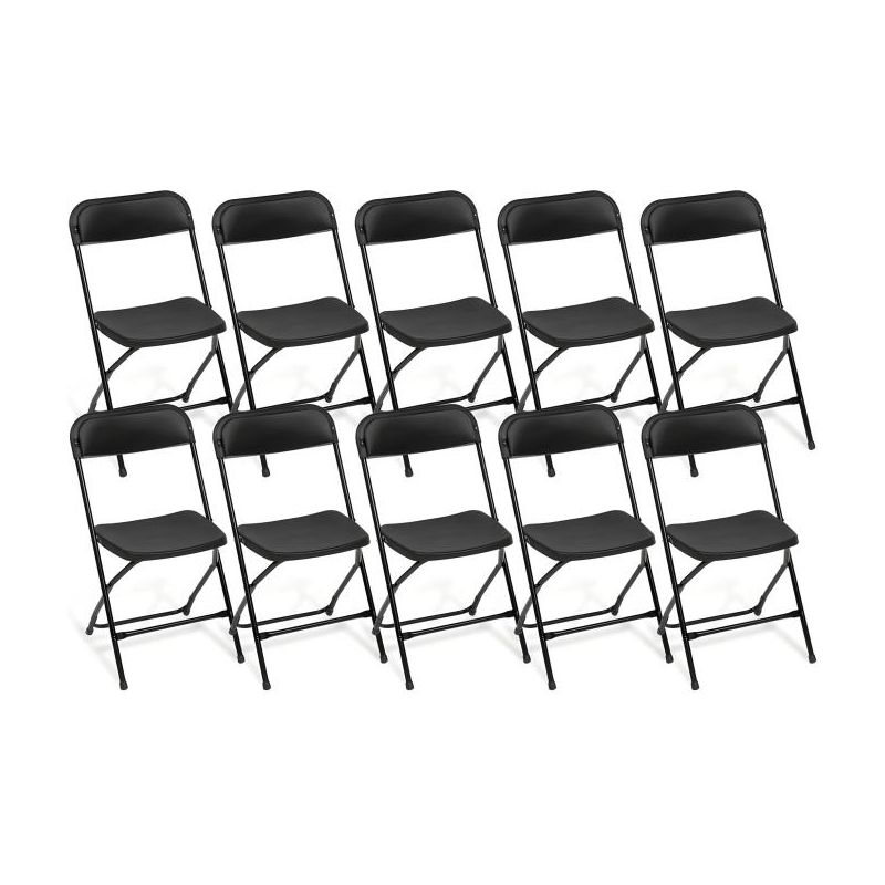 SUGIFT Folding Chairs 10 Pack Plastic Folding Chair for Outdoor Indoor Use 350lb Weight Capacity, 1 of 9