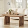 MAYEERTY 47" Coffee Table, Farmhouse Center Table Low Cocktail Tea Table - 3 of 4