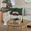 Mina Victory Holiday Plaid Faux Shearling Christmas Camper 3 Piece Set Indoor Throw Pillows - 3 of 4