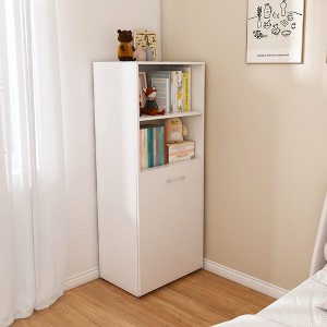 Stretchable Desk Home Office Desk, Lockable Wheels, 4-Layer Storage Shelves, Foldable Desk Writing Desk, As Bookshlef - ModernLuxe - 1 of 4