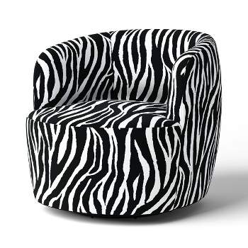 Black and White Zebra Swivel Accent Chair - DVF for Target