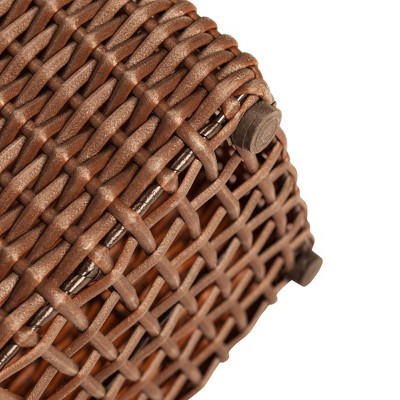 Mocha Tall Resin Wicker All-Weather Planter Set