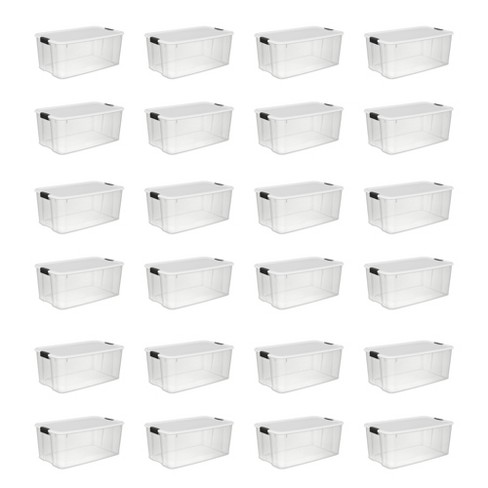 Sterilite 116 Quart Ultra Latching Storage Tote Box Container, Clear (24 Pack) - image 1 of 4