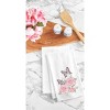 C&F Home Butterflies & Roses Embroidered Cotton Flour Sack Kitchen Towel - 2 of 4