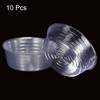 Unique Bargains Indoor Outdoor Plastic Plant Pots Saucer Flower Drip Trays Clear 10 Pcs - 3 of 4