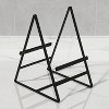LunaLulinlk 2 Pack Large Triangle Plate Holders Organizers Metal Plate Dish Organizers Racks Stands for Countertop and Cupboard Black - 4 of 4