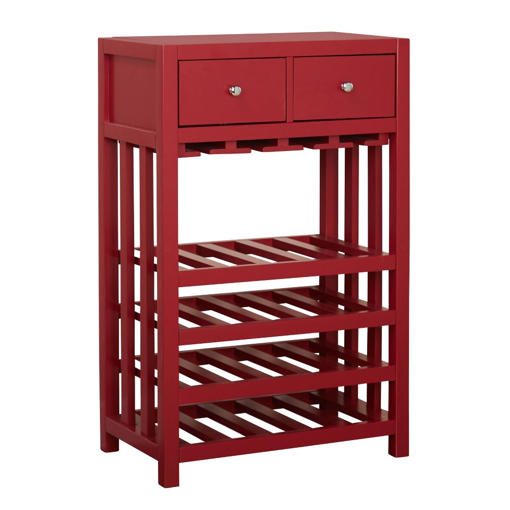 Buylateral Napa 20 Bottle Wine Holder Tower Red