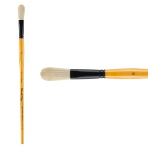 Mimik Hog Professional Synthetic Hog Bristle Paint Brush- Versatile Alternative to Natural Hog Hair Paint Brushes for Oil Painting, Acrylics, Inks, - 1 of 4