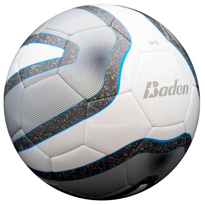 Baden Size 5 Team Soccer Ball - White/Gray/Blue, 3 of 4