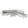 NicBex Modular 129" L Shape Sectional Sofa Sleeper Couch Set with Storage Space for Living Room - 2 of 4