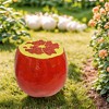 SEVOBAL Pomegranate Fruit Stool Side Table Home Decor Plant Stand Garden Indoor Outdoor Decoration Party Kid Gift Festival, Red, 13.8"*13.8"*12.2" - 2 of 4