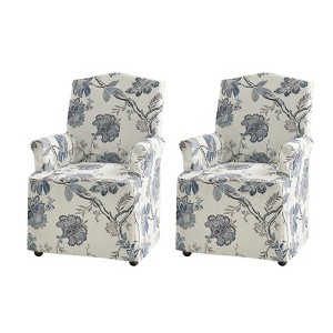 Arnold dining chair Set of 2 roll arms|ARTFUL LIVING DESIGN - 1 of 4