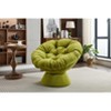 Papasan Chair w/Cushion and Frame,Oversized Comfy Chenille Upholstered Round Swivel Accent Chair for Living Room Bedroom - 2 of 4
