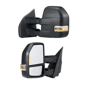 VEVOR Towing Mirrors, Left & Right Pair Set for 2015-2018 Ford F150, Power Heated with Signal Light & Puddle Light, Plane & Convex Glass, Black - 1 of 4