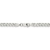 Black Bow Jewelry 4.5mm Sterling Silver Solid Classic Curb Chain Bracelet - 3 of 4