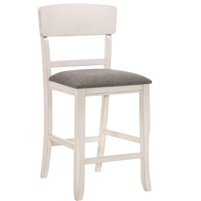 NicBex Set of 2 Bar Stools for Kitchen Island,Counter Bar Stools with Flared Back Legs,Bar Chairs for Dining Rooms,Kitchens Islands,White