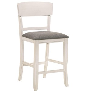 NicBex Set of 2 Bar Stools for Kitchen Island,Counter Bar Stools with Flared Back Legs,Bar Chairs for Dining Rooms,Kitchens Islands,White - 1 of 4