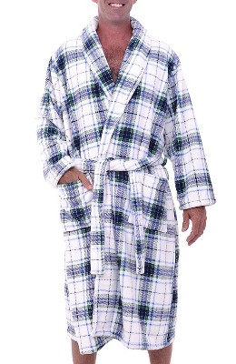 ADR Plush Fleece Men's Robe, Soft Cozy Warm Men's Bathrobe, Bath Robe